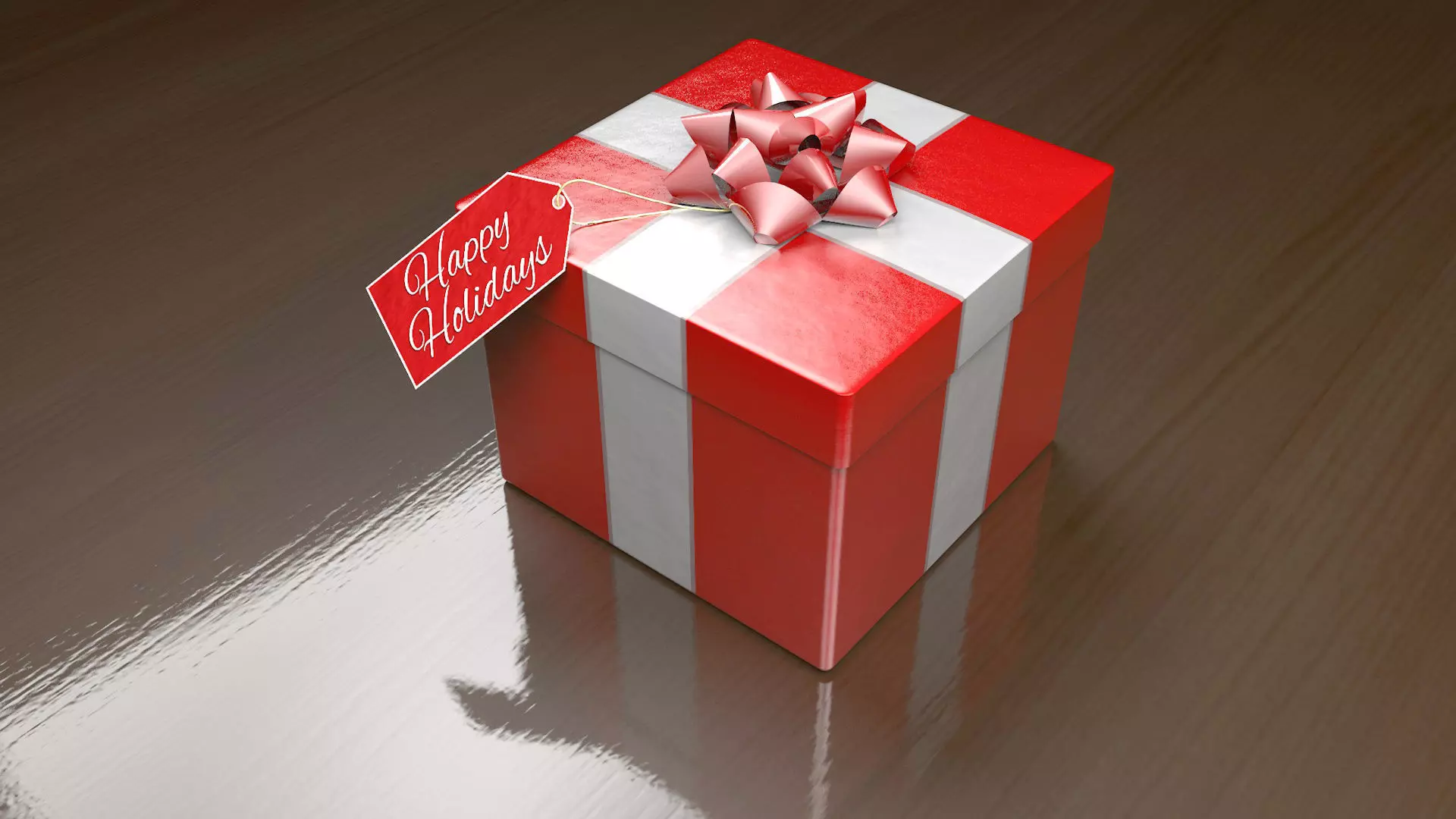 Gift box Low-poly 3D model_0