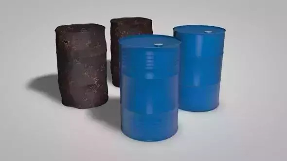 Metal Oil Barrels - 2 Types  2 Materials 