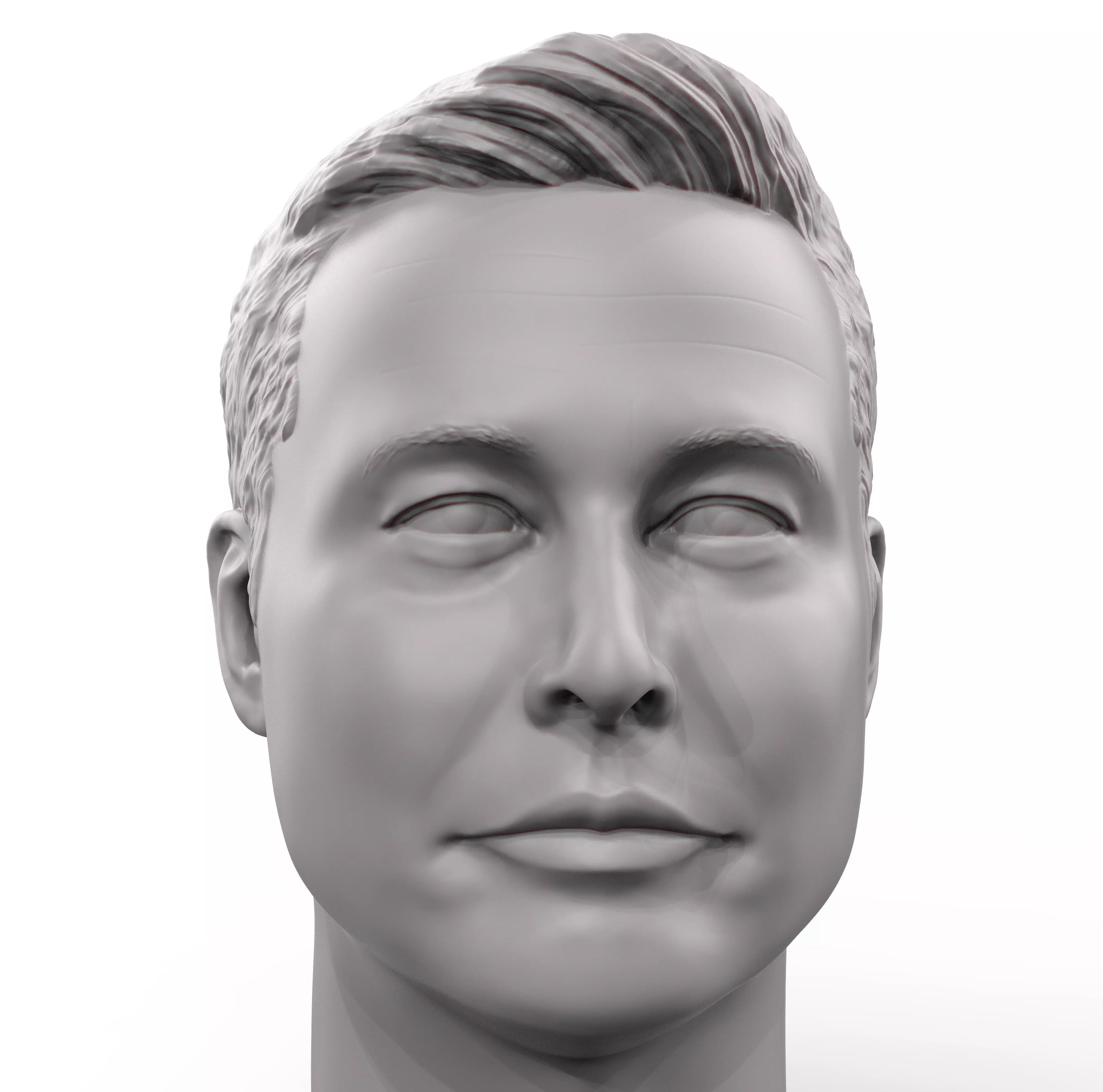 Elon Musk 3D printable portrait sculpture  3D print model_0