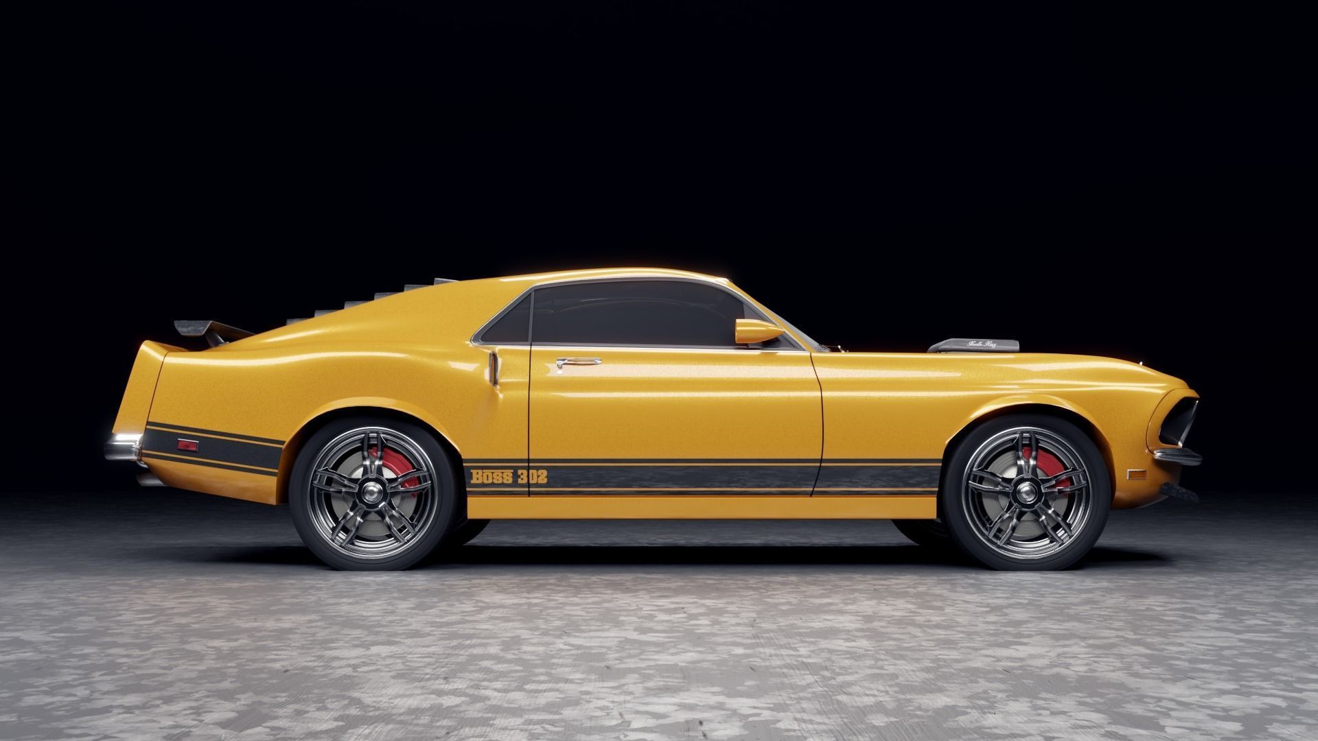 Boss 302 1969 Free 3D model_2