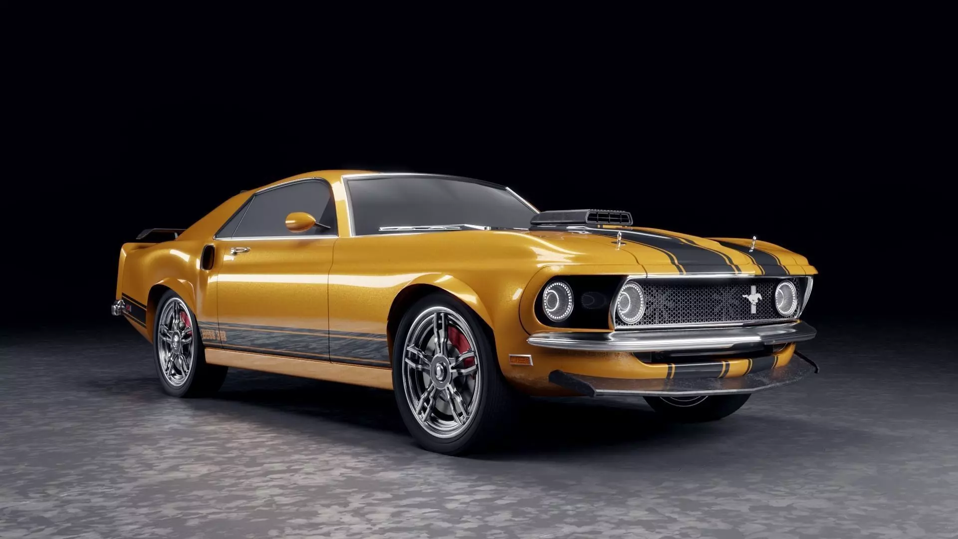 Boss 302 1969 Free 3D model_0