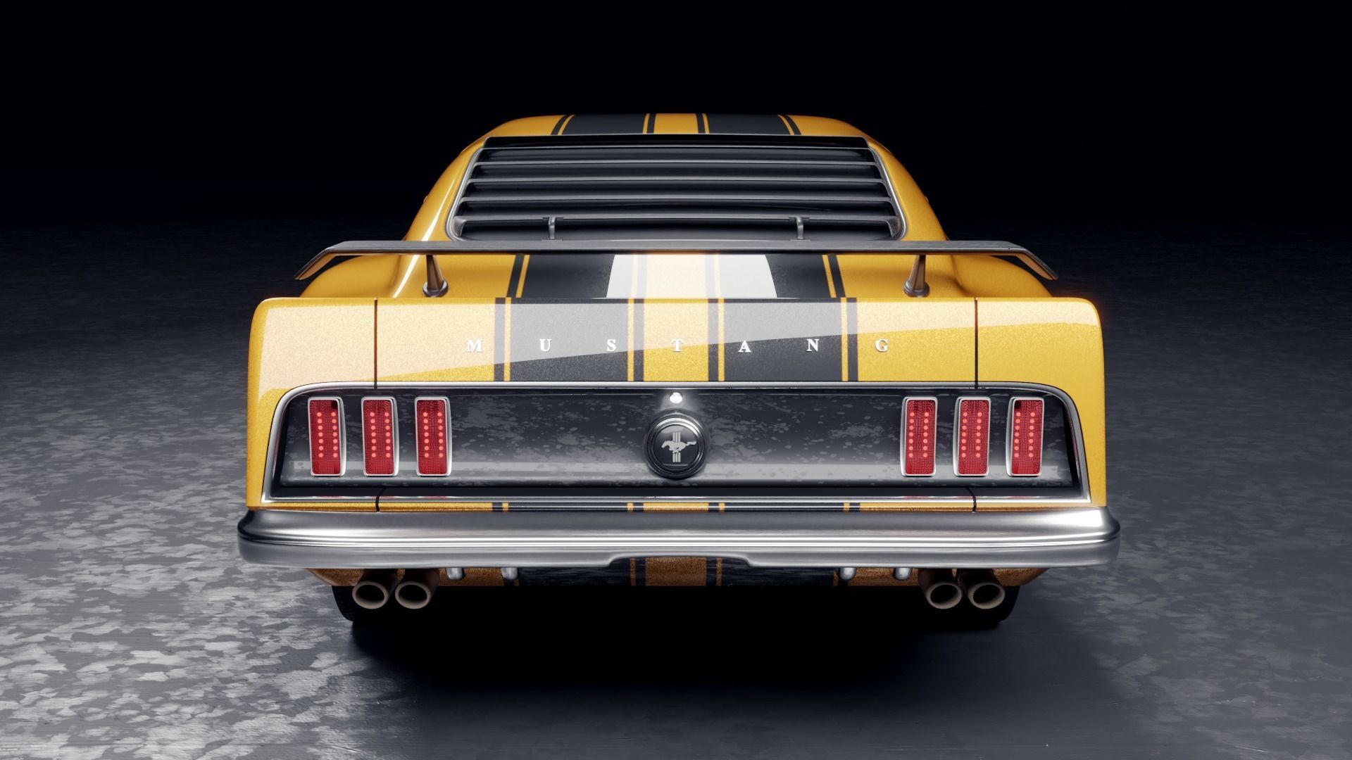 Boss 302 1969 Free 3D model_4