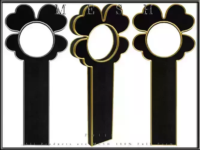 Shamrock door hangers  Low-poly 3D model