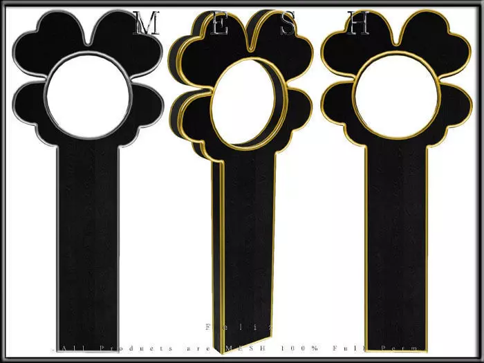 Shamrock door hangers  Low-poly 3D model_0