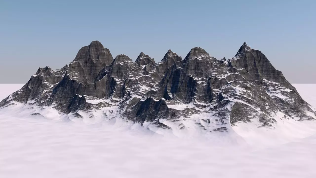 Snow Mountain 3D model_0