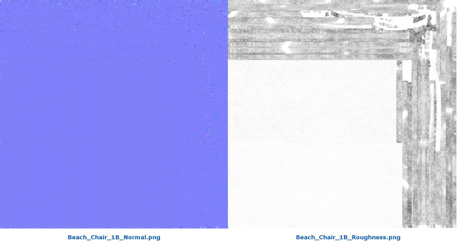 Beach Chair 1B Low-poly 3D model_12