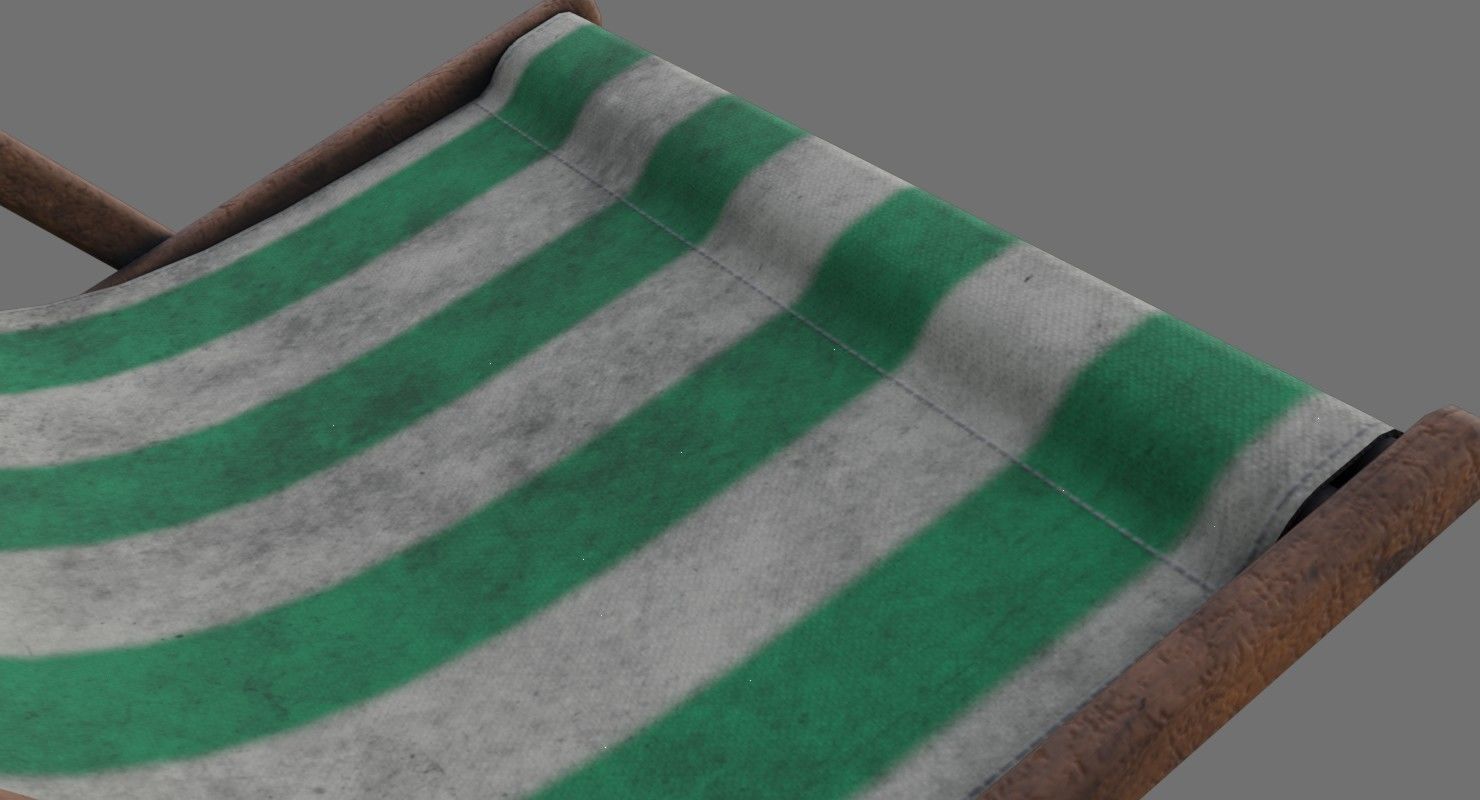 Beach Chair 1B Low-poly 3D model_8