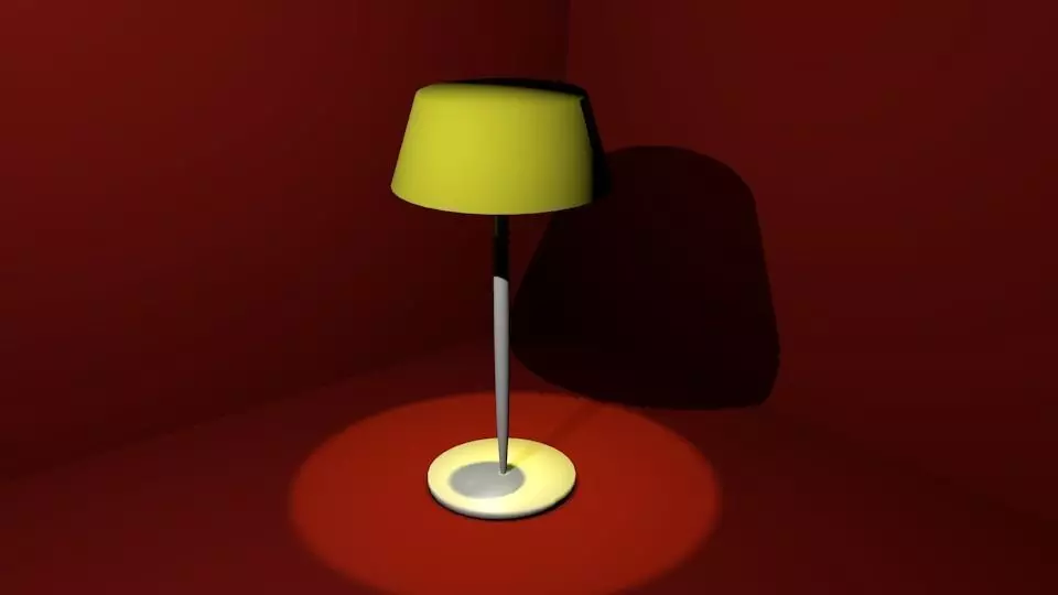 Low-poly 3D Lamp Model floor Low-poly 3D model_0