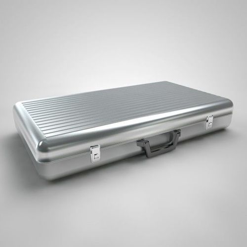 Metal Aluminum Briefcase 3D model