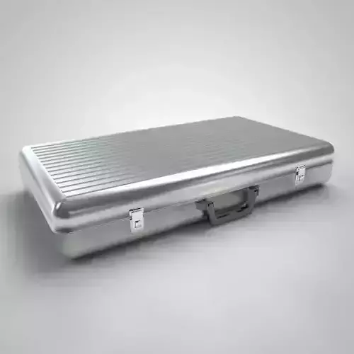 Metal Aluminum Briefcase 3D model