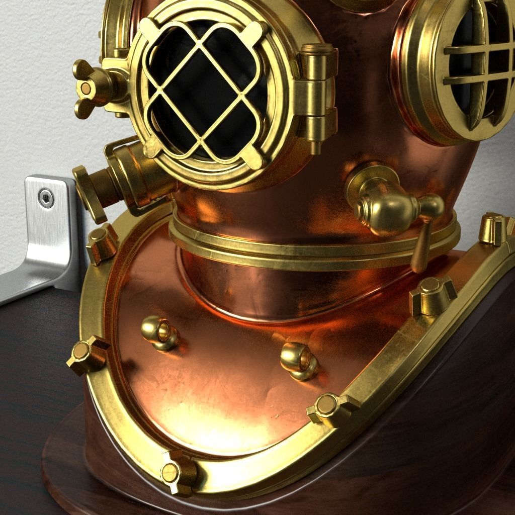 Dive Helmet Decor 3D model_5
