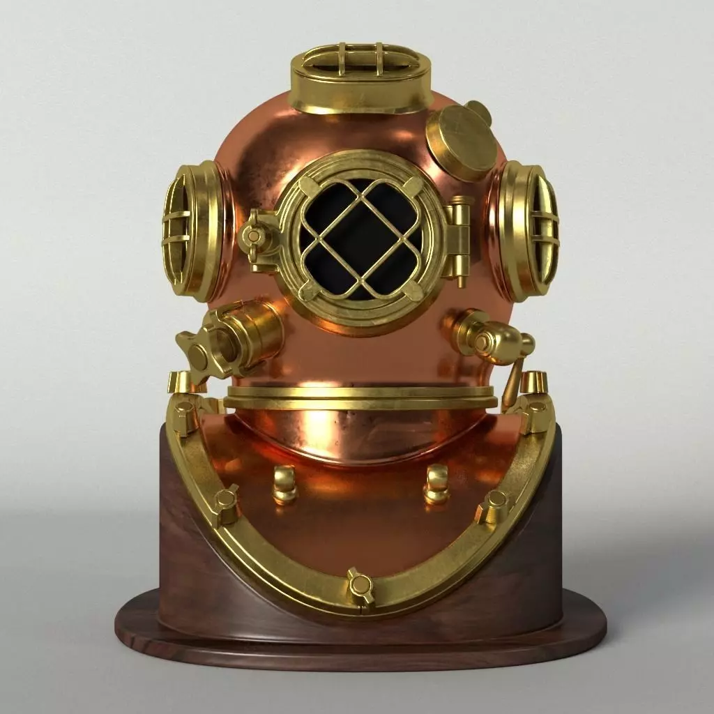 Dive Helmet Decor 3D model_0