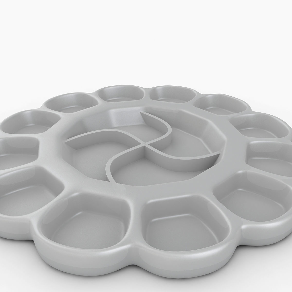 Paint Mixing Tray 3D model_6