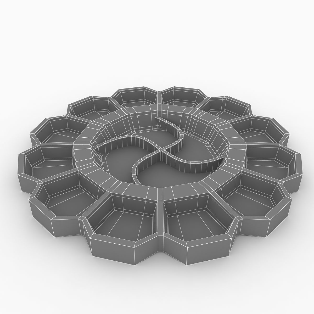 Paint Mixing Tray 3D model_3