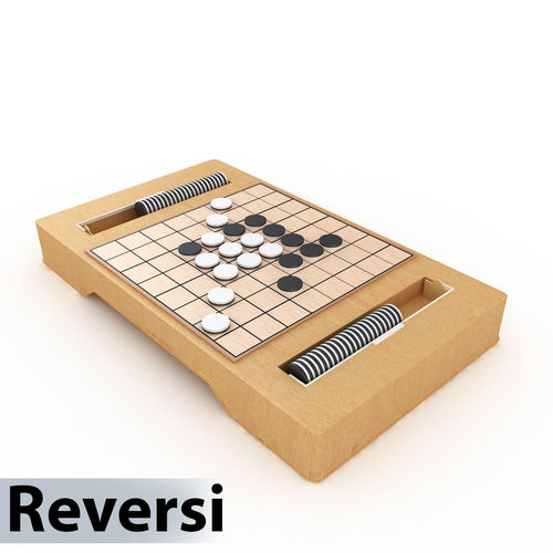 Reversi go game board 3D model