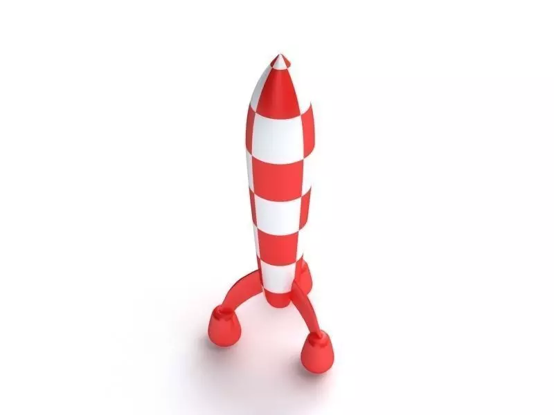Retro Rocket 3D model