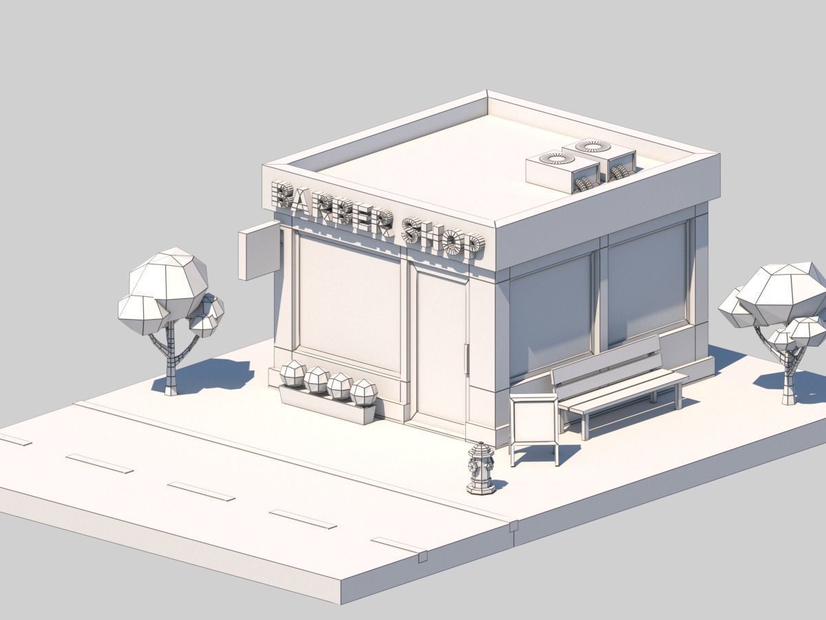 Low Poly City Pack Low-poly 3D model_13