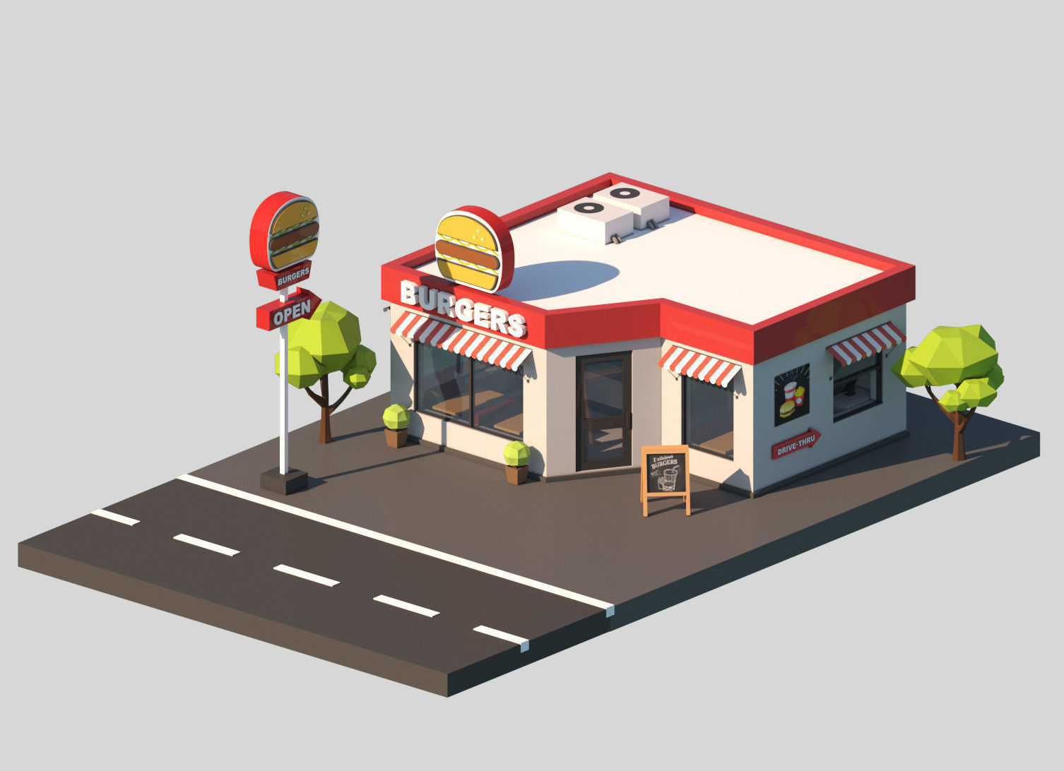 Low Poly City Pack Low-poly 3D model_32
