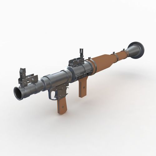 RPG-7 gun with barrel 3D model