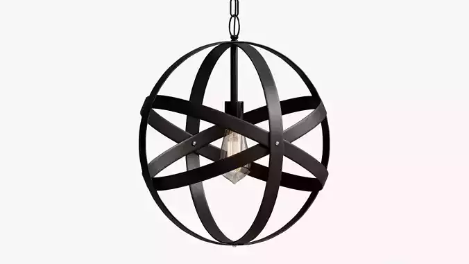 Chandelier metal sphere