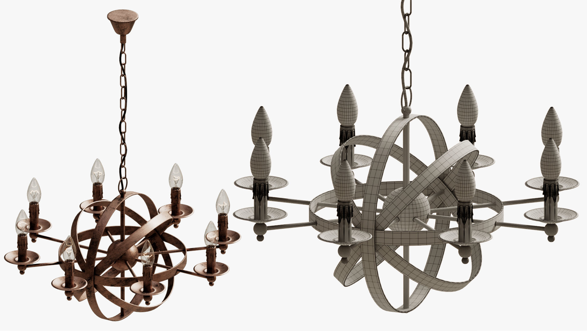 chandelier heliosphere 3D model_5