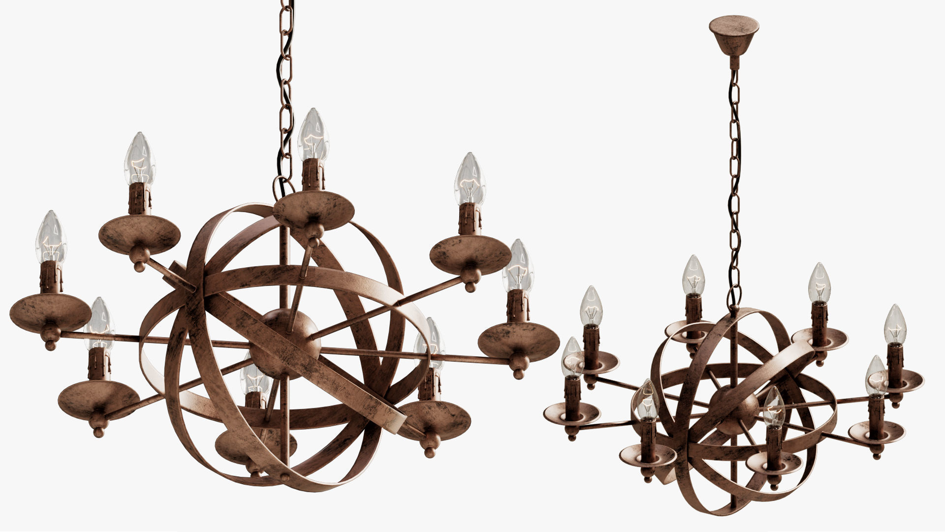 chandelier heliosphere 3D model_4