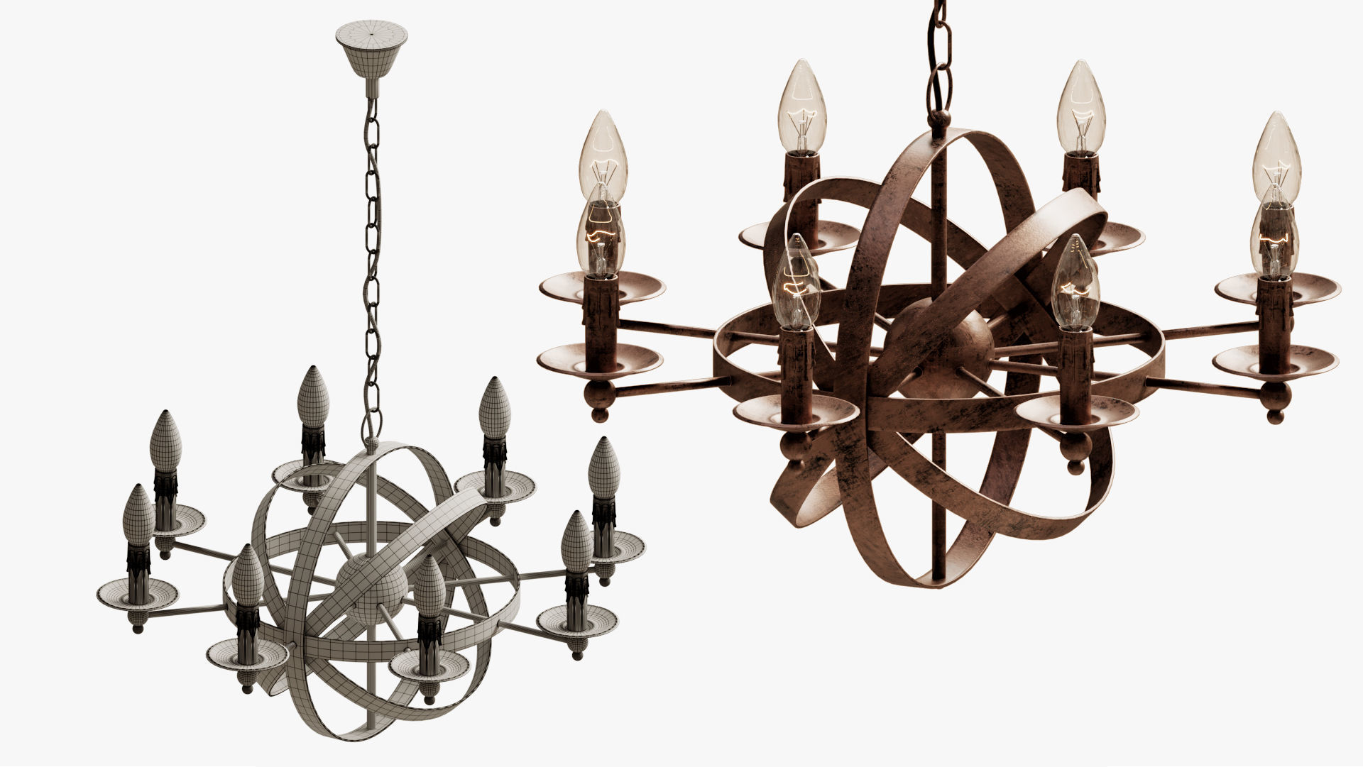 chandelier heliosphere 3D model_6