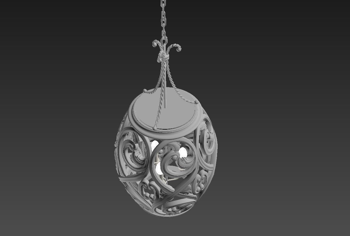 Ceiling Lamp Low-poly 3D model_5