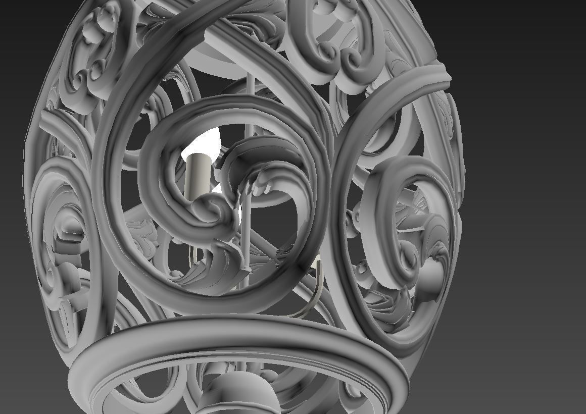 Ceiling Lamp Low-poly 3D model_3