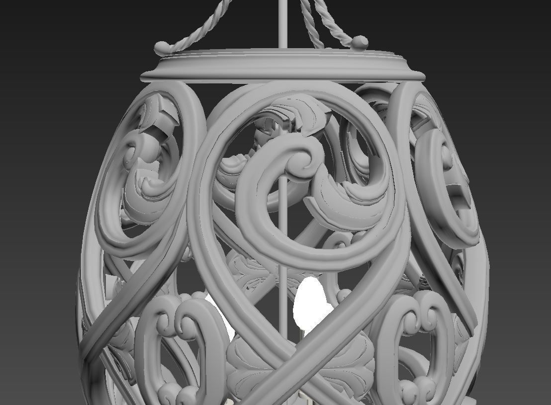 Ceiling Lamp Low-poly 3D model_2