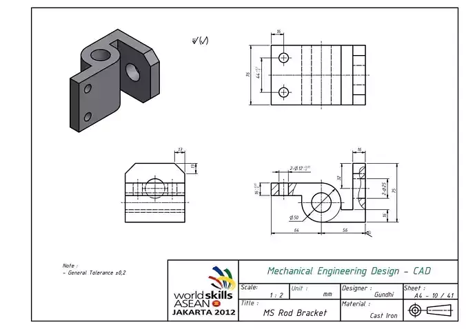 MS Rod Bracket