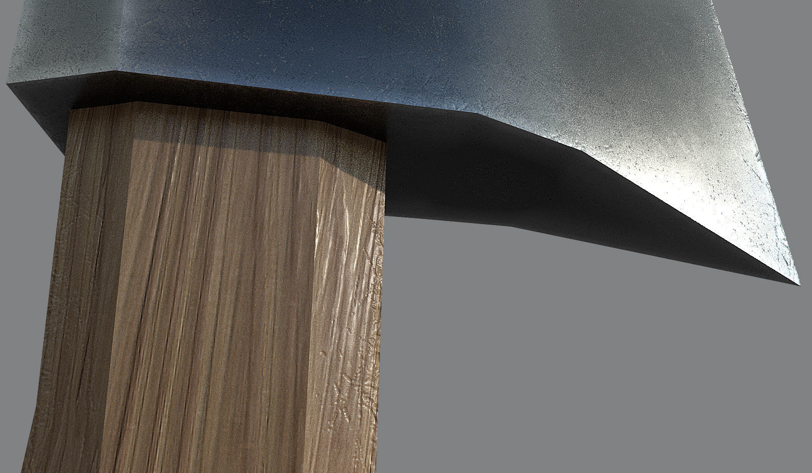 Simple Axe Low-poly 3D model_3