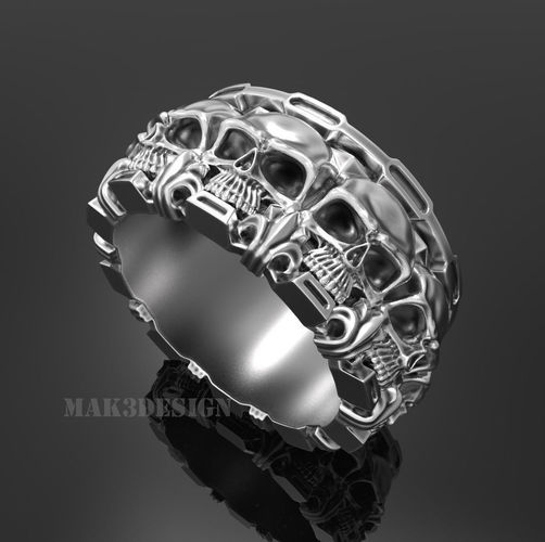ring skull 131 3D print model