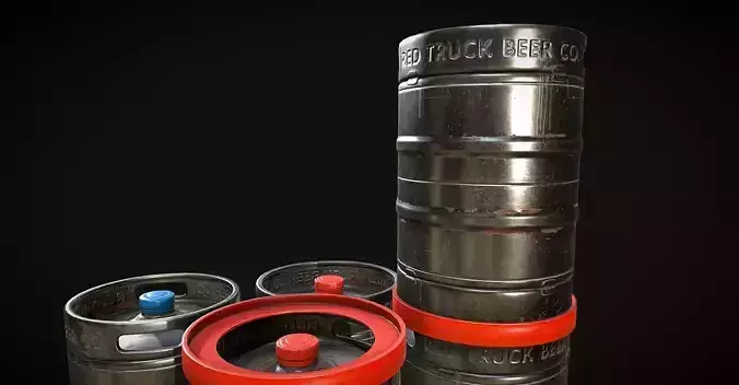 Beer KEG barrrel Low-poly 3D model
