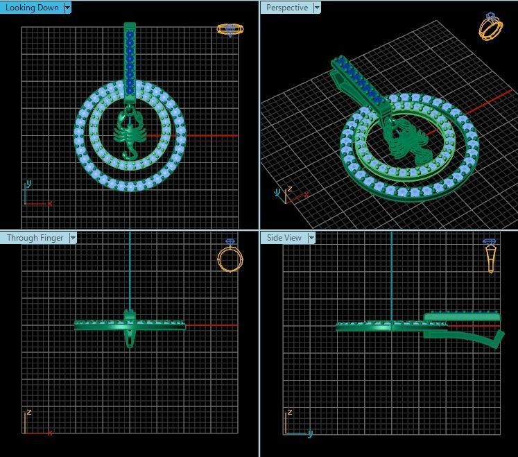 Pendant T01098 3D print model_2