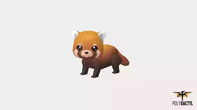 Bambu the Red Panda - Wild Series Low-poly 3D model