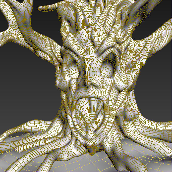 tree fantasy druid 3D model_8