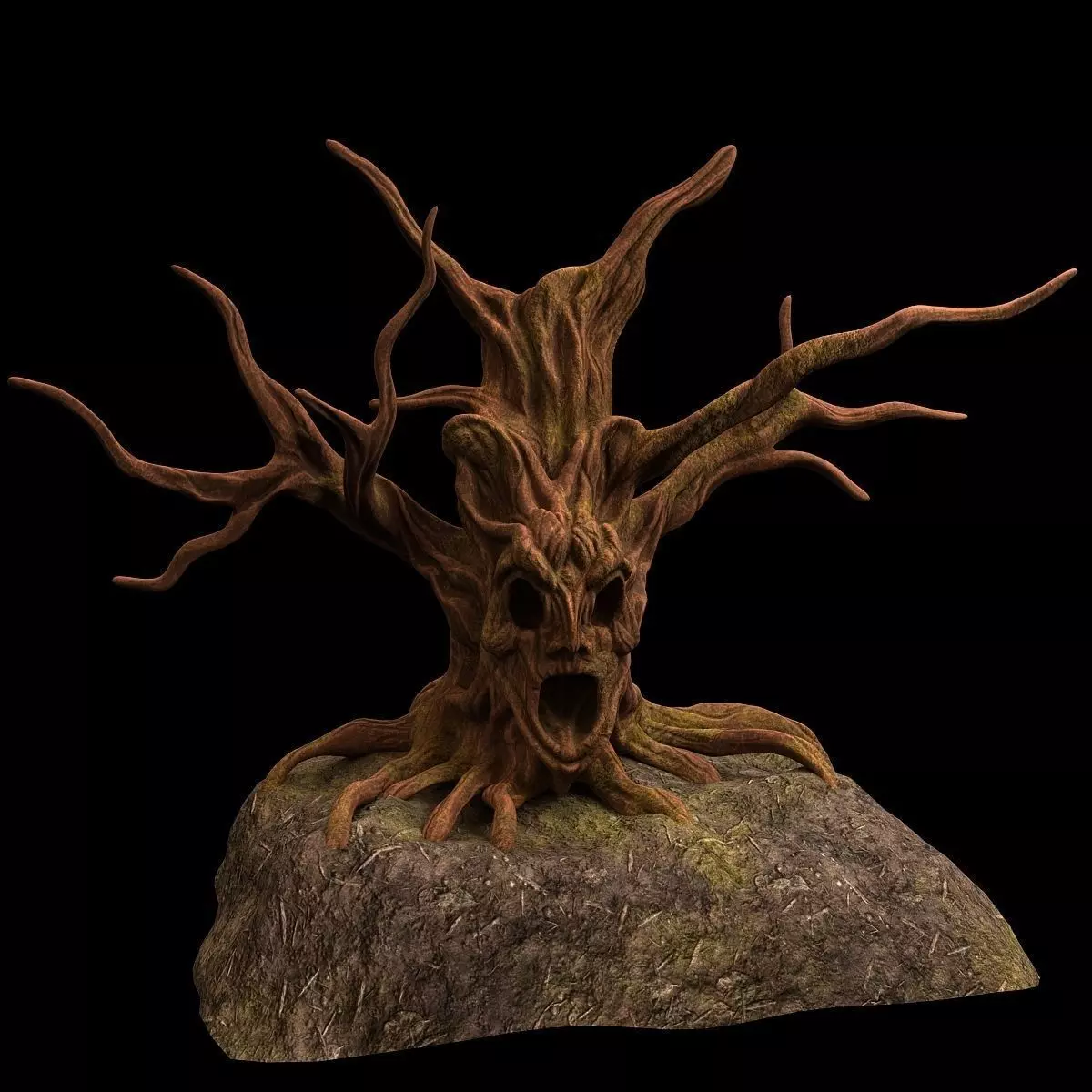 tree fantasy druid 3D model_0