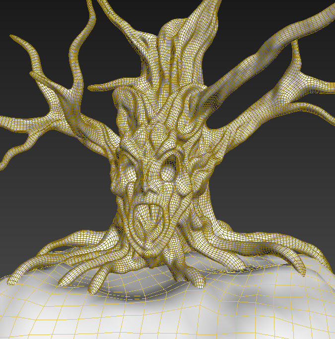 tree fantasy druid 3D model_9