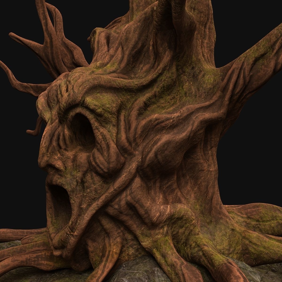tree fantasy druid 3D model_7