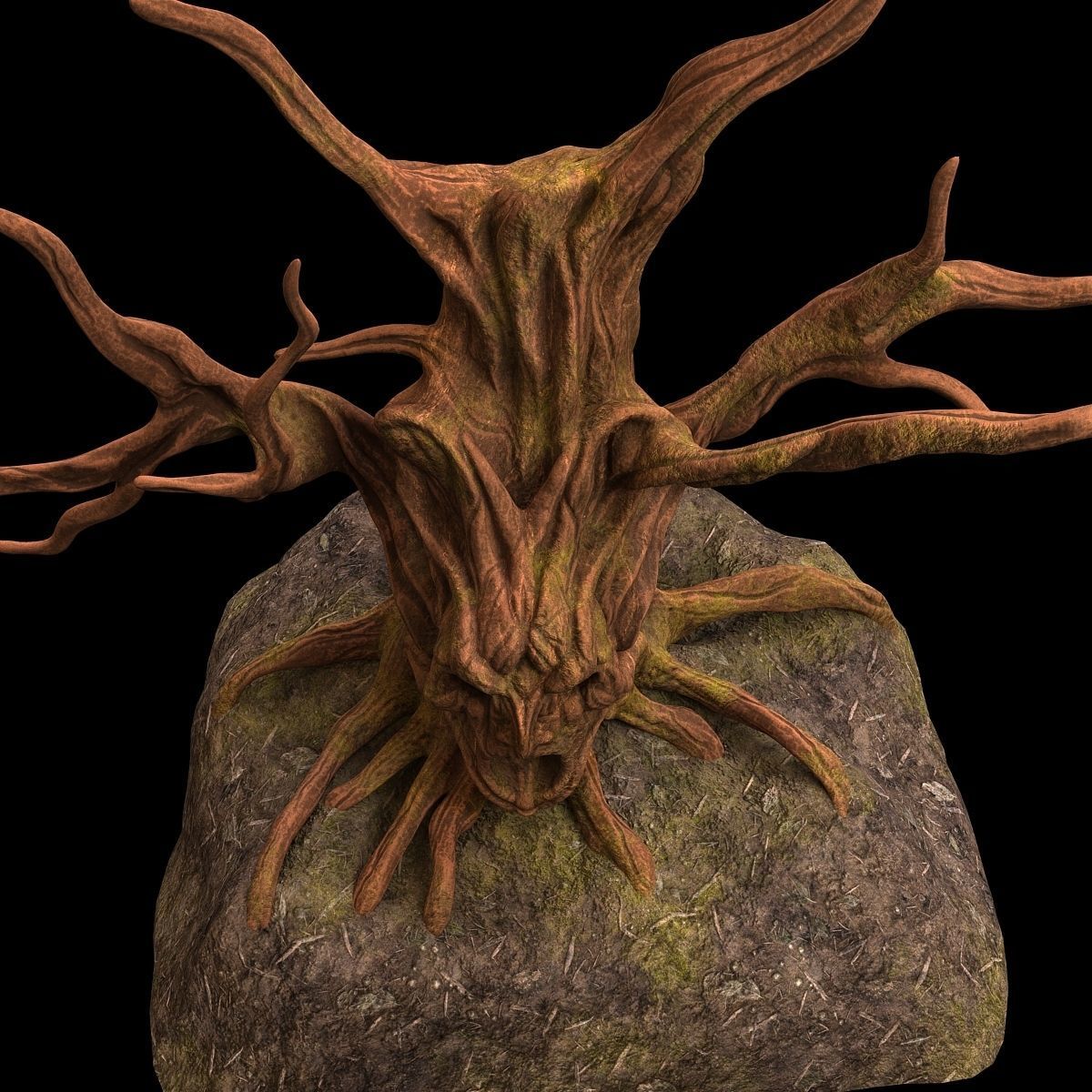tree fantasy druid 3D model_4