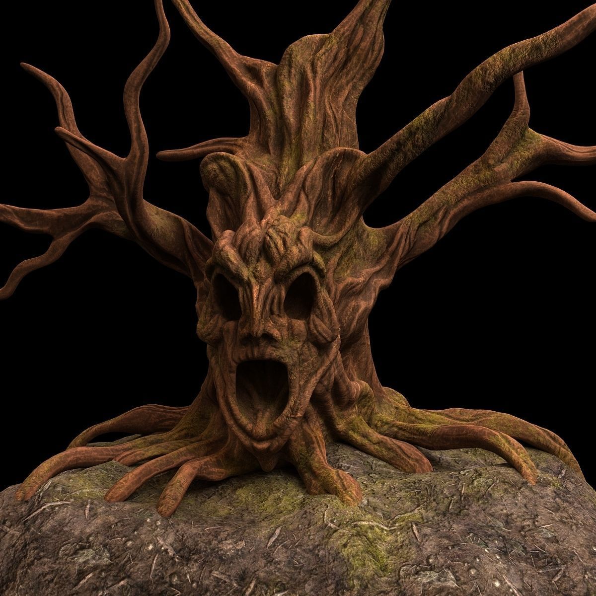 tree fantasy druid 3D model_1