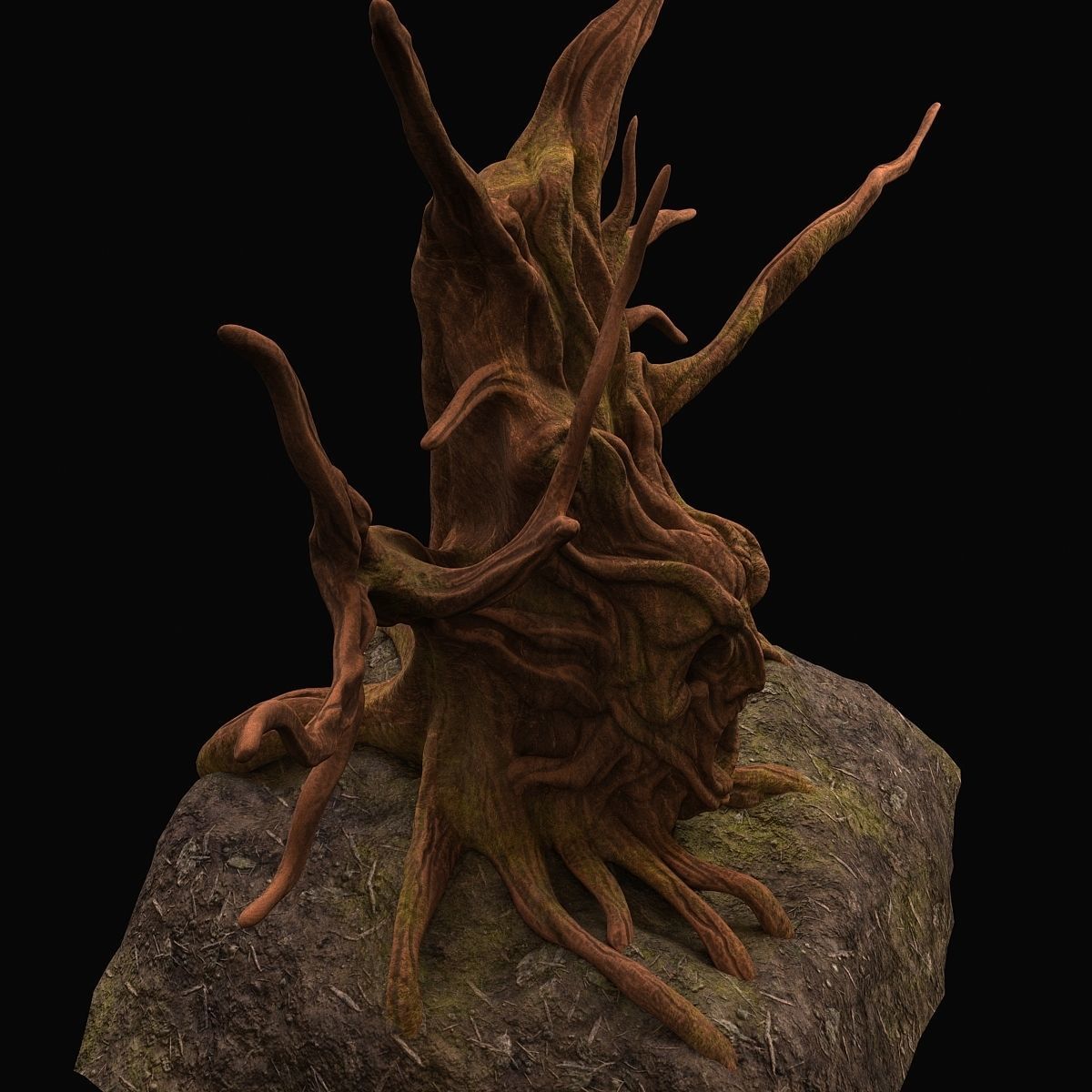 tree fantasy druid 3D model_3