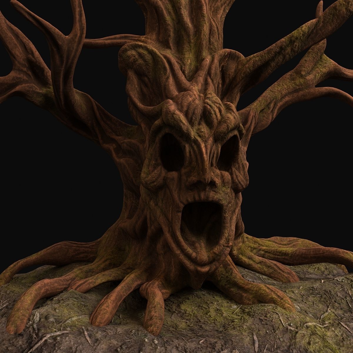 tree fantasy druid 3D model_6