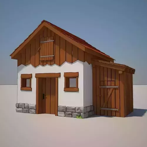 Cartoon Medieval House 07