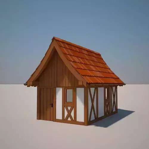 Cartoon Medieval House 04