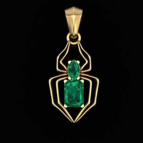 emerald pendant spider 3D print model