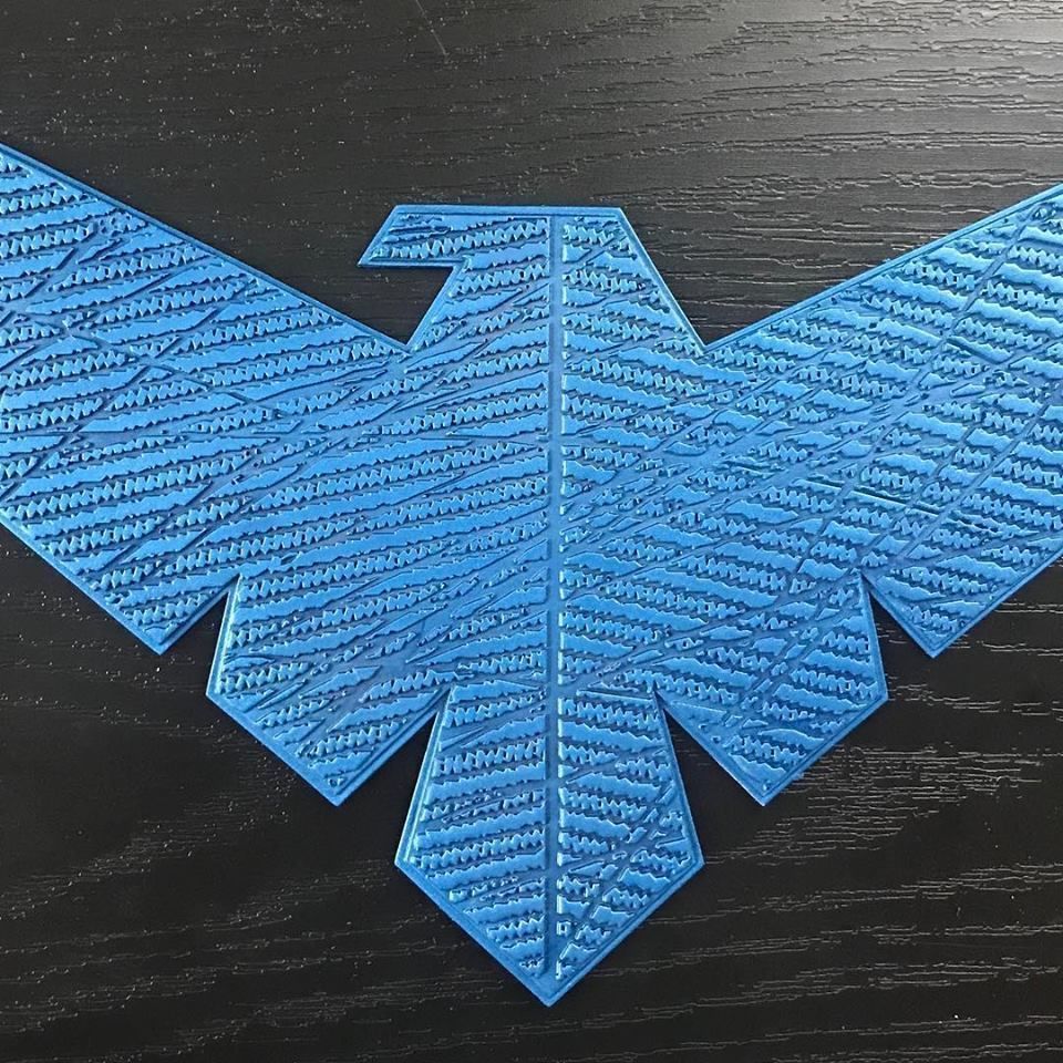 Nightwing chest emblem for cosplay 3D print model_3