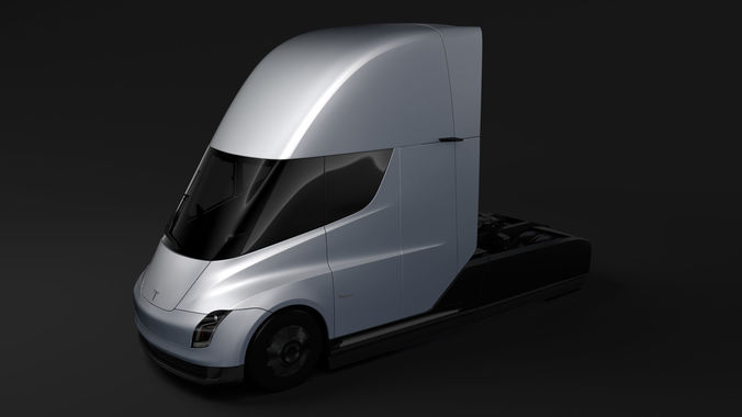 Tesla Semi 2axis 2018 3D model