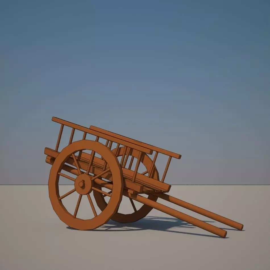 Cart Wooden 3D model
